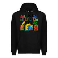 Black just different not less Premium Hoodie - FaDigitalArtStudio