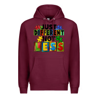 Burgundy just different not less Premium Hoodie - FaDigitalArtStudio