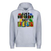 Heather Grey just different not less Premium Hoodie - FaDigitalArtStudio