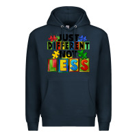 Navy just different not less Premium Hoodie - FaDigitalArtStudio
