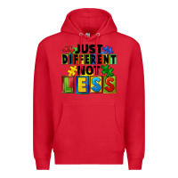 Red just different not less Premium Hoodie - FaDigitalArtStudio