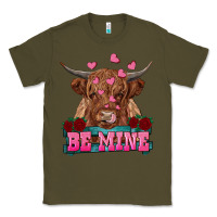Army Green be mine highland cow Classic Tee - RanaPortraitStore
