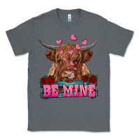 Charcoal Heather be mine highland cow Classic Tee - RanaPortraitStore