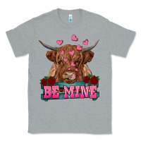 Heather Grey be mine highland cow Classic Tee - RanaPortraitStore