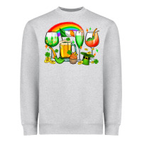 Heather Grey wine glasses st. patricks Heavyweight Sweatshirt - OliviaCreatesArt