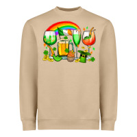 Mushroom wine glasses st. patricks Heavyweight Sweatshirt - OliviaCreatesArt