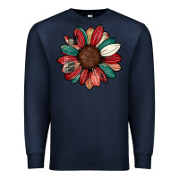 Navy Christmas sunflower Premium Sweatshirt - CowhideDigitalArt
