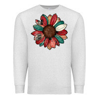 Oatmeal Heather Christmas sunflower Premium Sweatshirt - CowhideDigitalArt