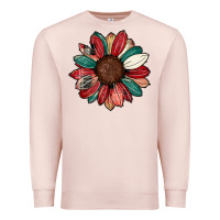 Pale Pink Christmas sunflower Premium Sweatshirt - CowhideDigitalArt