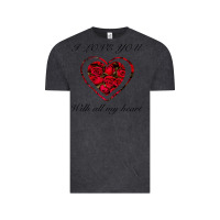 Vintage Black I love you with all my heart Vintage Tee - Bettercallsaul