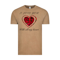 Vintage Coffee I love you with all my heart Vintage Tee - Bettercallsaul