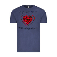Vintage Denim I love you with all my heart Vintage Tee - Bettercallsaul