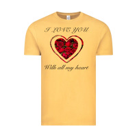 Vintage Mustard I love you with all my heart Vintage Tee - Bettercallsaul