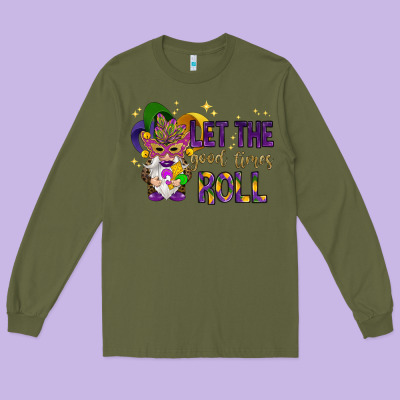 Let The Good Times Roll With Gnome Long Sleeve Tee Designed By Howdyjamesfarm