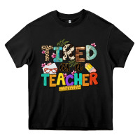 Black tired as a teacher Heavy Core Tee - NancyCooperArtShop