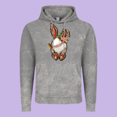 Baseball Easter Bunny Vintage Hoodie Designed By Nancycooperartshop