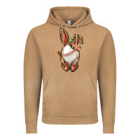 Vintage Camel Baseball Easter Bunny Vintage Hoodie - NancyCooperArtShop