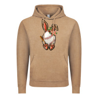 Vintage Coffee Baseball Easter Bunny Vintage Hoodie - NancyCooperArtShop