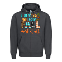 Smoke i think i love fall most of all Zipper Hoodie - BundleAndBundleShop