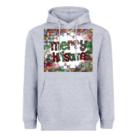 Heather Grey merry Christmas Heavyweight Hoodie - CowhideDigitalArt