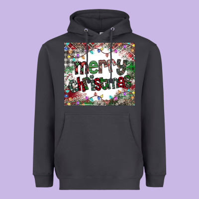 Merry Christmas Heavyweight Hoodie Designed By Cowhidedigitalart
