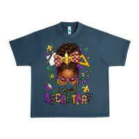 Midnight Navy mardi gras school secretary afro messy bun Urban Heavy Tee - texasbilliewilder
