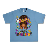 Pebble Blue mardi gras school secretary afro messy bun Urban Heavy Tee - texasbilliewilder