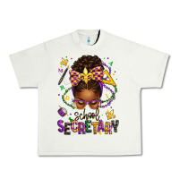 Pistachio mardi gras school secretary afro messy bun Urban Heavy Tee - texasbilliewilder