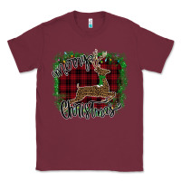 Burgundy Merry Christmas Deer Classic Tee - Bettercallsaul