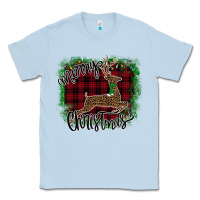 Dusty Blue Merry Christmas Deer Classic Tee - Bettercallsaul