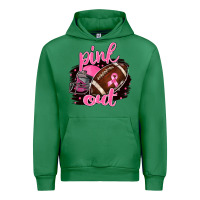 Emerald Pink Out Football Urban Hoodie - BarkalooDesign