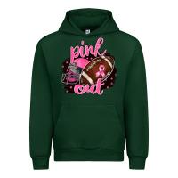 Forest Green Pink Out Football Urban Hoodie - BarkalooDesign