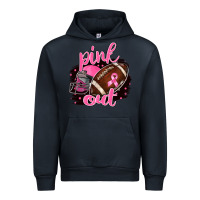 Navy Pink Out Football Urban Hoodie - BarkalooDesign