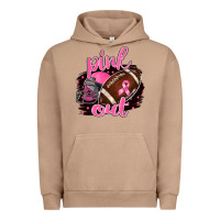 Pigment Burro Pink Out Football Urban Hoodie - BarkalooDesign
