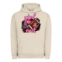 Pigment French Oak Pink Out Football Urban Hoodie - BarkalooDesign