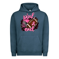 Pigment Midnight Navy Pink Out Football Urban Hoodie - BarkalooDesign