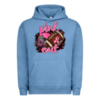Pigment Pebble Blue Pink Out Football Urban Hoodie - BarkalooDesign