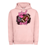 Pigment Salmon Pink Out Football Urban Hoodie - BarkalooDesign
