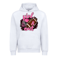 White Pink Out Football Urban Hoodie - BarkalooDesign
