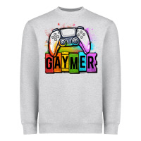 Heather Grey gaymer lgbtq gaming Heavyweight Sweatshirt - OliviaCreatesArt