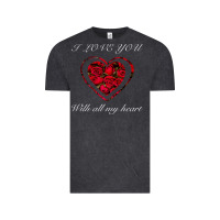 Vintage Black I love you with all my heart Vintage Tee - Bettercallsaul