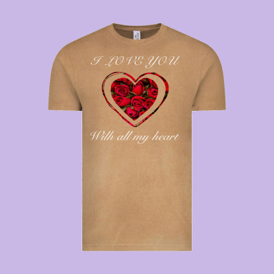 I Love You With All My Heart Vintage Tee Designed By Bettercallsaul