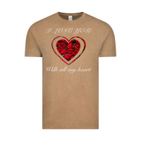 Vintage Coffee I love you with all my heart Vintage Tee - Bettercallsaul