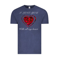 Vintage Denim I love you with all my heart Vintage Tee - Bettercallsaul