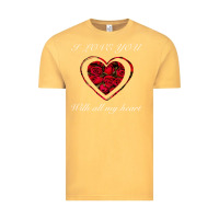 Vintage Mustard I love you with all my heart Vintage Tee - Bettercallsaul
