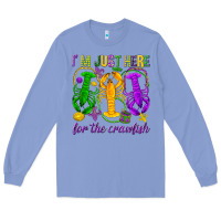 Colony Blue I'm just here for the Crawfish Long Sleeve Tee - HowdyJamesFarm