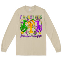 Mushroom I'm just here for the Crawfish Long Sleeve Tee - HowdyJamesFarm