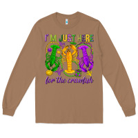 Toasted Coconut I'm just here for the Crawfish Long Sleeve Tee - HowdyJamesFarm