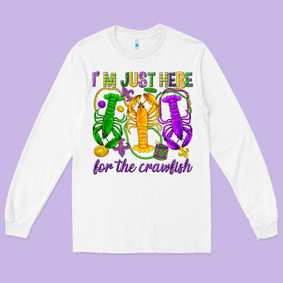 I'm Just Here For The Crawfish Long Sleeve Tee Designed By Howdyjamesfarm
