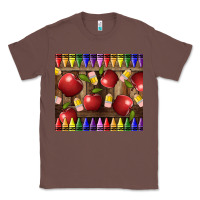 Chestnut Crayons And Apples Classic Tee - LillyAllenDesigns